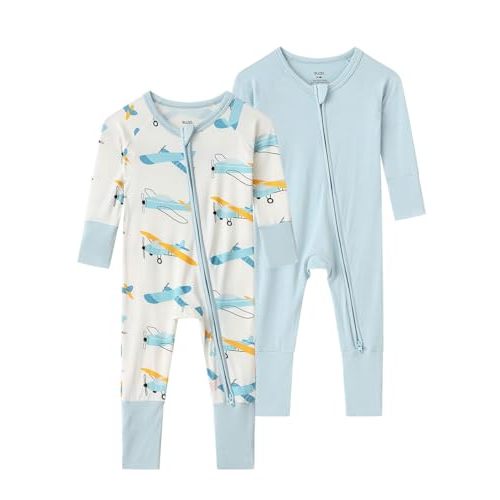 SUZEL Baby Viscose from Bamboo Footless Pajamas Boys Girls Zippy Pjs Sleep 'N Play Romper - 0-24 Months