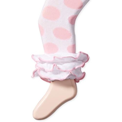 Jefferies Socks Baby-Girls Dot and Stripe Multi Ruffle Footless Tight