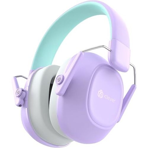 iClever Noise Cancelling Headphones for Kids, SNR 29dB Safety Noise Reduction Ear Muffs for Autism Sensory &Concentration Aid, Ear Hearing Protection for Fireworks/Event/Monster Truck/Concert