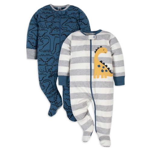 Gerber Baby Boy Sleep 'N Play Footed Pajamas, 2-Pack