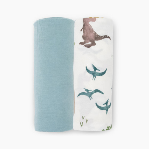 Little Unicorn Stretch Knit Swaddle 2-Pack - Dino Pals