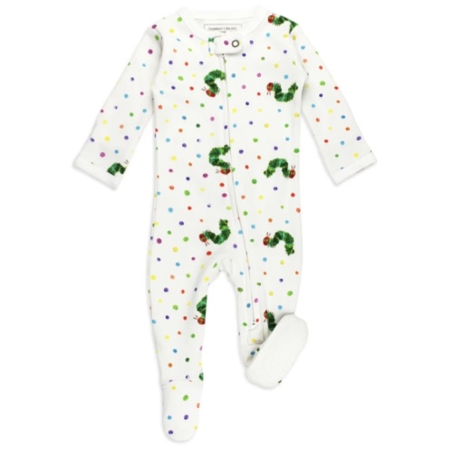 Organic 2-Way Zipper Footie in Caterpillar – L'ovedbaby (NB)
