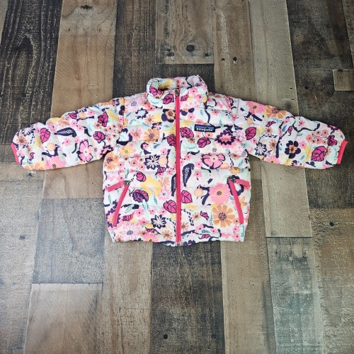 Baby Patagonia Quilted Puffy DUCKDOWN Floral Jacket Size 6-12 Months