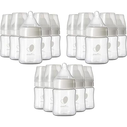 Evenflo Feeding Balance Plus Wide Neck Baby Bottle | Proflo Venting Technology | For Newborn and Infant | BPA Free | 5 Ounce, Pack of 18
