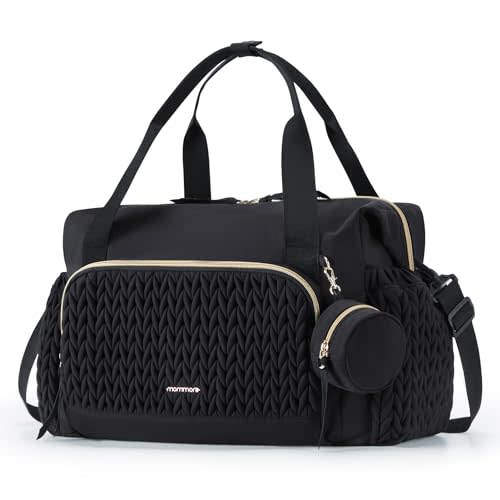mommore Diaper Bag Tote, Large Capacity Travel Diaper bags, Hospital Bag for Labor Delivery, Baby Bag with Pacifier Case
