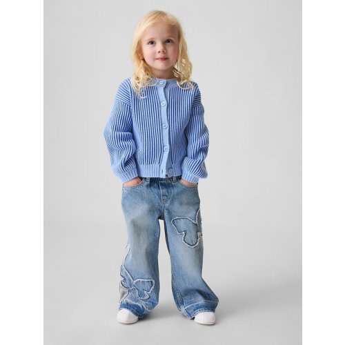 Baby & Toddler Butterfly Pull-On Baggy Jeans