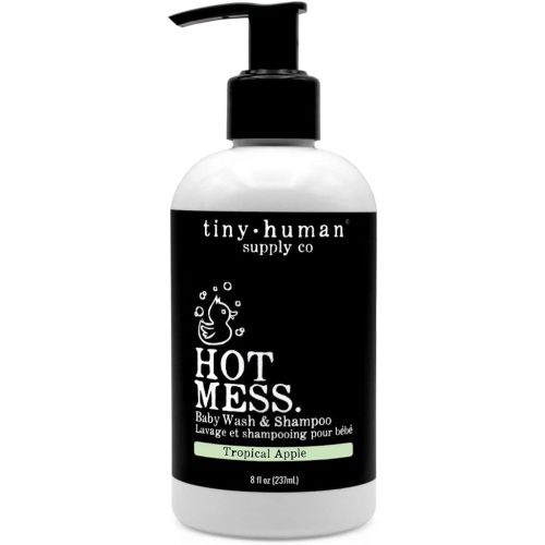 Hot Mess Baby Wash & Shampoo, Tropical Apple, 8oz (1-pack) pH Balanced, Natural Ingredients, No Added Sulfates, Dyes, Parabens, or Phthalates