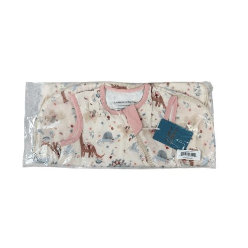 LouLou Lollipop Lightweight Muslin Sleep Bag, 0-6 Months, Baby Dinomit