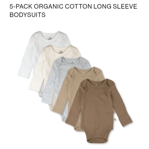 5-Pack Organic Cotton Long Sleeve Bodysuits | Honest Baby Clothing