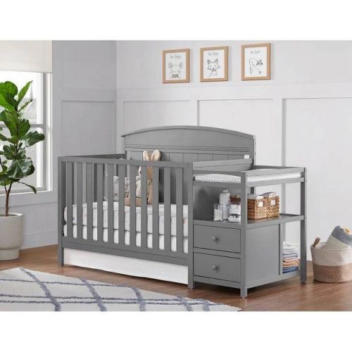 Oxford Baby Pearson Crib and Changer - Dove Gray