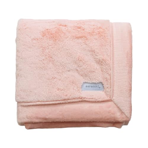 SARANONI Receiving Blankets for Babies Super Soft Boutique Quality Lush Luxury Baby Blanket (Peach Blush, Receiving Blanket 40" x 30")