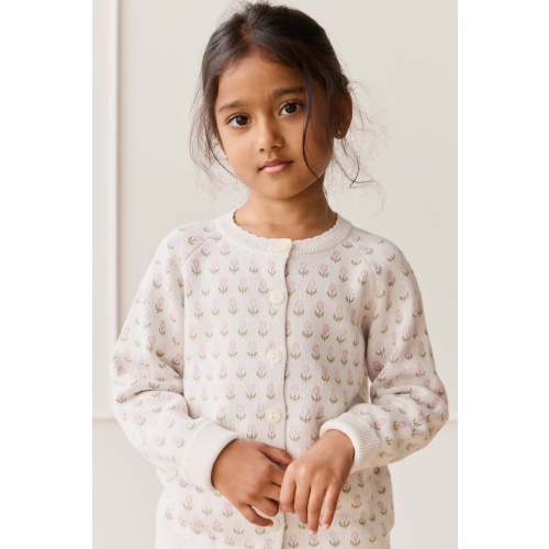 Olivia Cardigan - Olivia Jacquard Slightly Pink