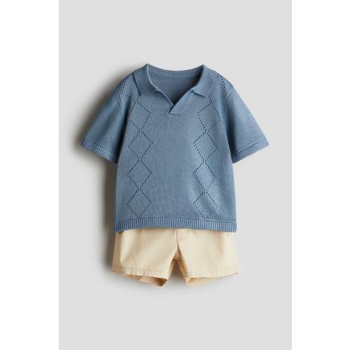 2-PIECE POLO SHIRT AND SHORTS SET