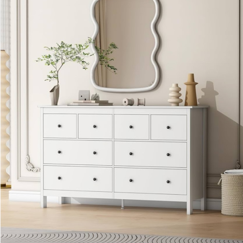 Amazon.com : wanan 8 Drawer Dresser, 50" Modern White Dresser &Chests
