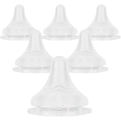 Silicone Nipples for Lansinoh Baby Bottle Bottles, Size L,Replacement Bottle Nipple,6m+,Fast Flow, 6 Count