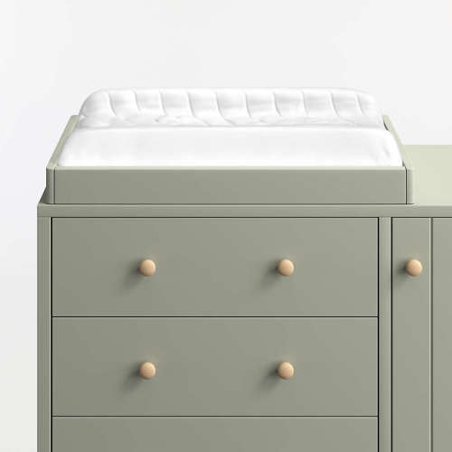 Finn Sage Green Wood Baby Changing Table Topper
