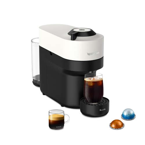 Nespresso Vertuo Pop White Single Serve Coffee and Espresso Maker by Breville