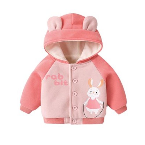 Baby Hooded Cute Animal Print Coat Autumn And Winter Baby Girls Winter Baby Boys Padded Jacket Padded Coat 3-6 Months