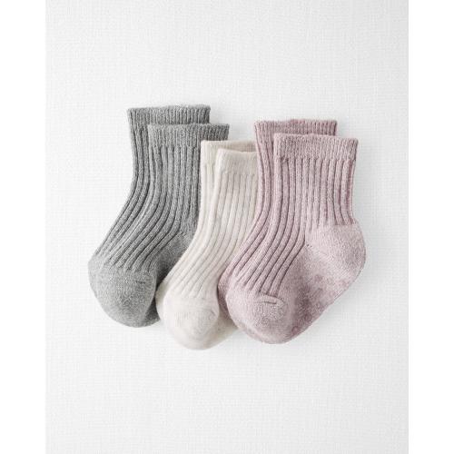 Baby 3-Pack Slip Resistant Socks - Style,Multi