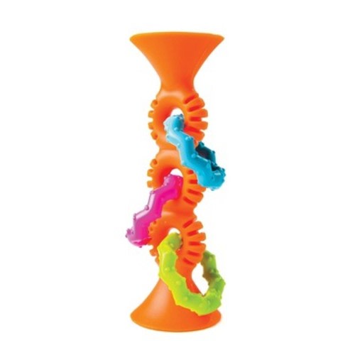 Fat Brain Toys Baby and Toddler Learning Toy PipSquigz Loops, Color: Orange