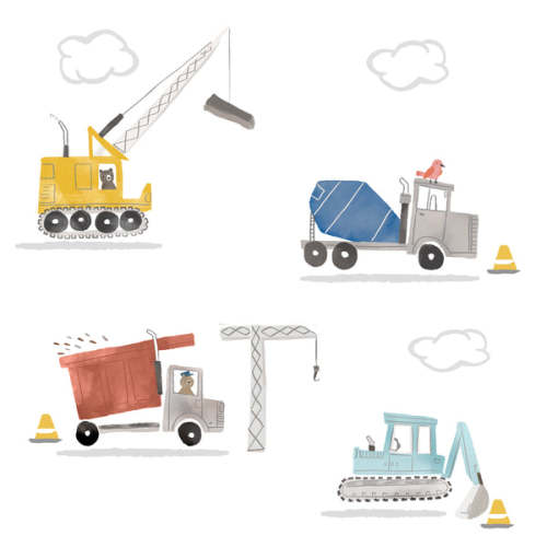 Construction Zone Trucks Wall Decals/Stickers – Lambs & Ivy