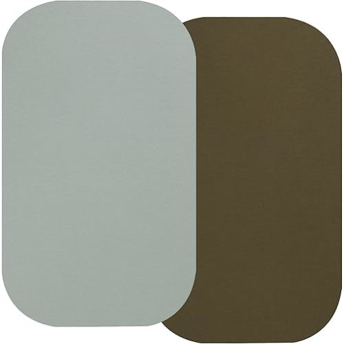 100% Organic Cotton Bassinet Sheets Compatiable with Graco Pack ‘n-Play Dome LX Bassinet, 2 Pack Jersey Knit Fitted Sheet for Baby Boy and Girl, Olive and Sage