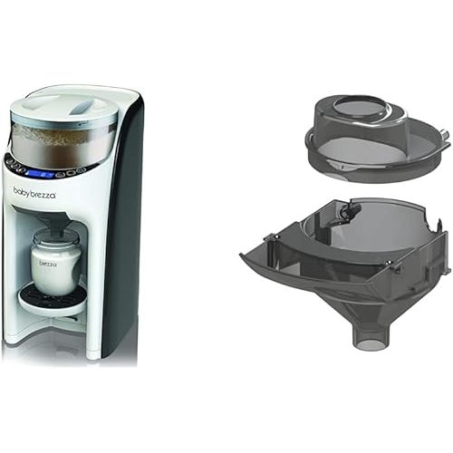 Baby Brezza New And Improved Baby Brezza Formula Pro Advanced Formula Dispenser Machine & Formula Pro Advanced Replacement Funnel & Cover, Grey