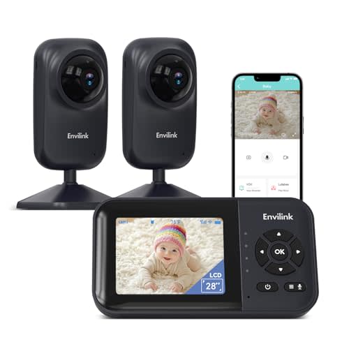 Envilink Baby Monitor with Camera and Audio, Video Baby Monitor WiFi Night Vision, 2.8" LCD Screen Baby Camera VOX Mode Alarm and 1200ft Long Range