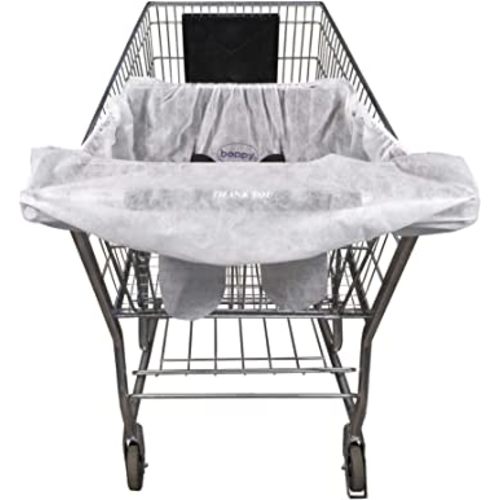 Boppy Disposable Shopping Cart Cover, Pack of 5 Single-use Covers in Resealable Pouch for On-the-Go Backup, Easy-on Design for Shopping Carts, Restaurant Highchairs and Playground Swings, 6-48 Months