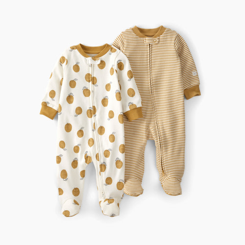 Carter's Little Planet Organic Cotton 2-Way Zip Sleep & Play (2-Pack) - Golden Orchard, 3M