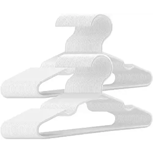 Kids Hangers - 100 Pack, 11.5 Inch White Baby & Toddler Hangers for Closet - Ideal for Baby Standard Use