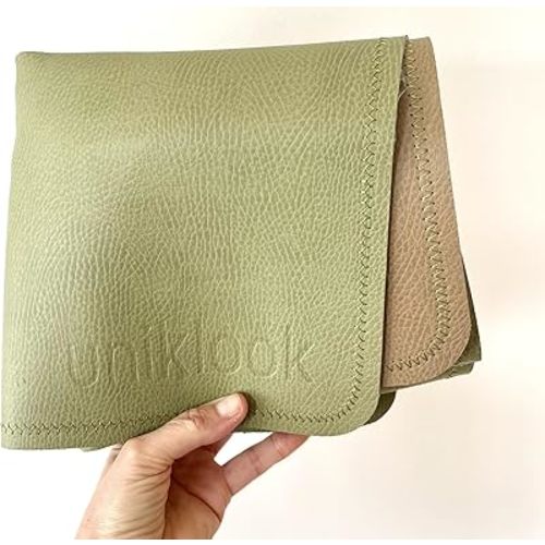 Uniklook Leather Portable Changing Pad - Vegan Leather Drop Cloth - Travel Baby Changing Mat - Waterproof Multipurpose Portable Diaper Change Large 16"x30"