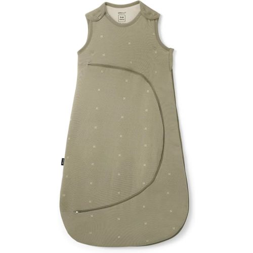 Snuz Baby Sleep Sack with Diaper Zip - Baby Sleeping Bag for Easy Diaper Changes, Super Soft Cotton Sleep Sacks in Summer or Winter Tog with Perfect Fit Poppers, Sage/Cross, 1 Tog 0-6M