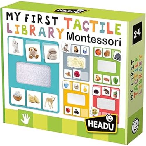 Headu My First Tactile Library Montessori, Educational Toys for Boys and Girls Ages 2-4 Years Old, Toddler Learning Toys, Teacher Homeschool Supplies, Birthday