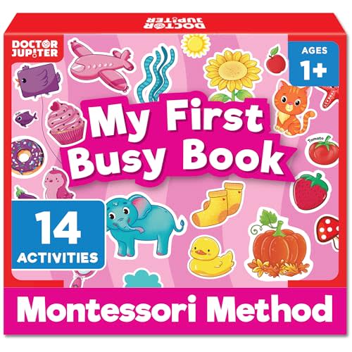 Doctor Jupiter My First Montessori Busy Book Toys for 1+ Year Olds Girls | Birthday Gift Ideas for Toddlers Ages 1 2 3 | Preschool Learning Activities - Educational Travel Toys