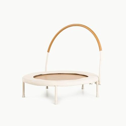 Gathre Springless Toddler Trampoline with Handle for Kids 3-6 | Wipeable Trampoline Pad | Movement, Balance, Fun | 55 lb Weight Limit | 11.5" Diameter