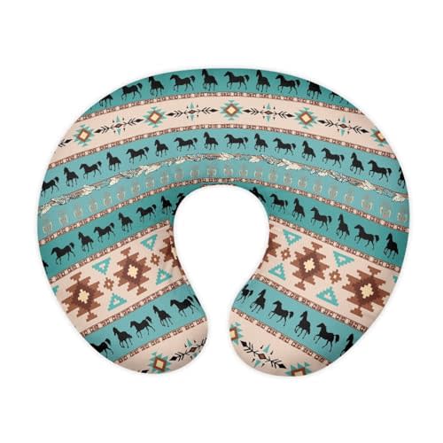 Tongluoye Aztec Boho Horse Nursing Pillow Cover for Baby Boys Breastfeeding Pillow Slipcover with Hidden Zipper Nursing Pillow Case for Newborn Girls Breast Feeding Pillowcases Green