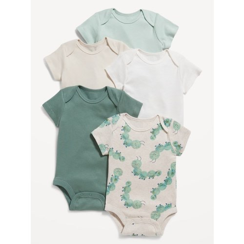 5-Pack Unisex Short-Sleeve Bodysuit for Baby