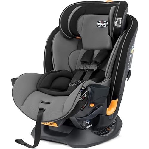 Chicco Fit4 4-in-1 Convertible Car Seat, Rear-Facing Seat for Infants 4-40 lbs., Forward-Facing Car Seat 25-65 lbs., Booster 40-100 lbs. | Onyx/Black/Grey