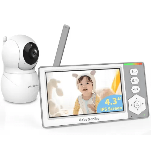 Baby Monitor with Camera and Audio, 4.3'' Video Baby Monitor with 1000ft Long Range and 30-Hour Battery, No WiFi,Night Vision, ECO Mode, 2-Way Talk