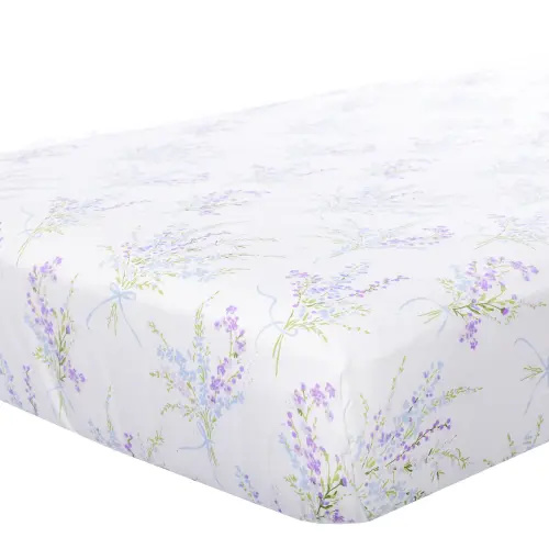 Truvy Lilac Crib Sheet | Biscuit Home
