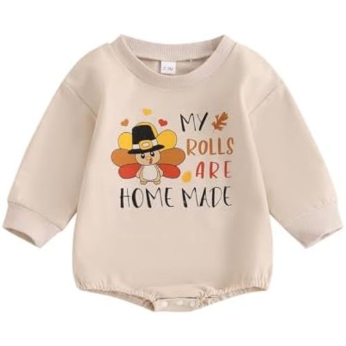 BemeyourBBs Newborn Baby Boy Girl Fall Winter Clothes Long Sleeve Bubble Sweatshirt Romper Cute Infant One Piece Outfit