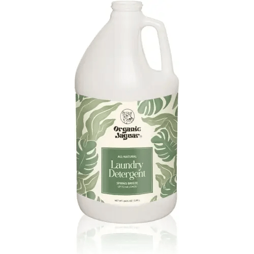 Organic Jaguar Laundry Detergent, Spring Breeze, Up to 64 Loads, 100% Natural Formula with Essential Oils, Gentle & Effective Formula Without Harsh Ingredients, Paraben & Sulfate Free, Natural Scent