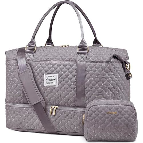 LOVEVOOK Travel Duffle Bag,Weekender Bags for Women with Shoe Compartment,Carry on Overnight Bag with Toiletry Bag,Gym Duffel Bag with Wet Pocket, Hospital Bags for Labor and Delivery