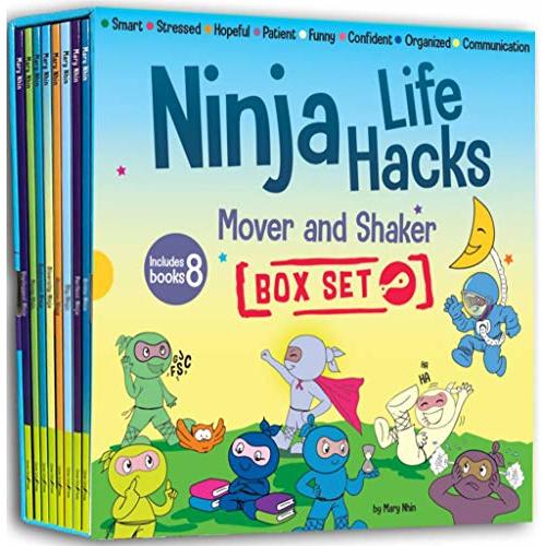 Ninja Life Hacks Mover and Shaker 8 Book Box Set (Books 25-32: Patient, Organized, Smart, Confident, Stressed, Hopeful, Communication, Funny)