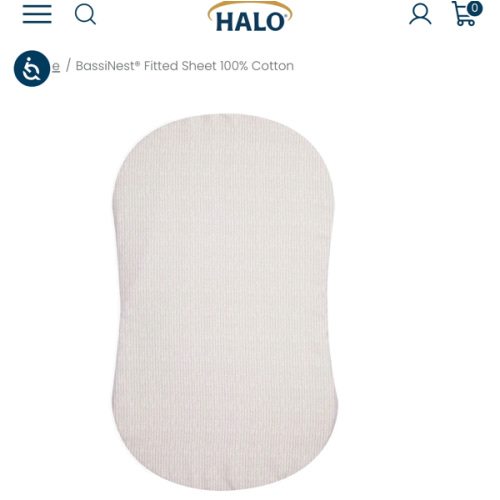 Herringbone BassiNest Fitted Sheet | HALO