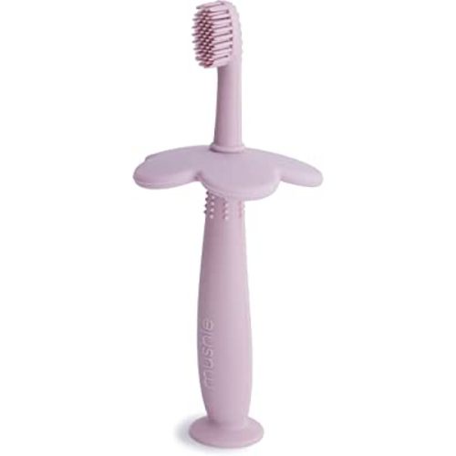 mushie Flower Toddler Training Toothbrush (Soft Lilac)