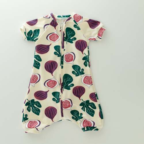 Fig Baby Zip Romper Outfit Short Sleeve One Piece Romper – Bright + Tiny
