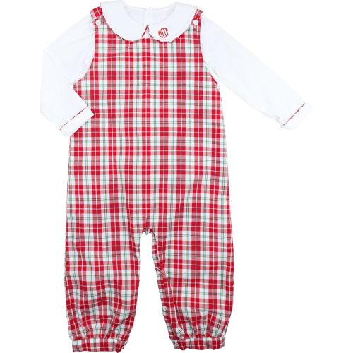 Red And Green Plaid Long Romper Set – Cecil & Lou