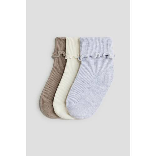3-PACK SOCKS WITH OVERLOCKED FOLDOVER CUFFS